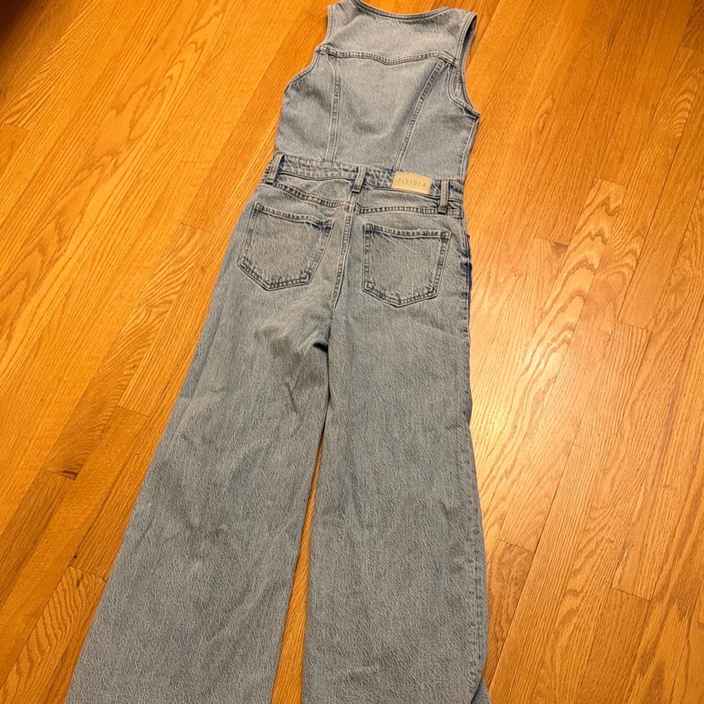 Pistola Women's Gray Denim Overalls - Picture 5 of 6